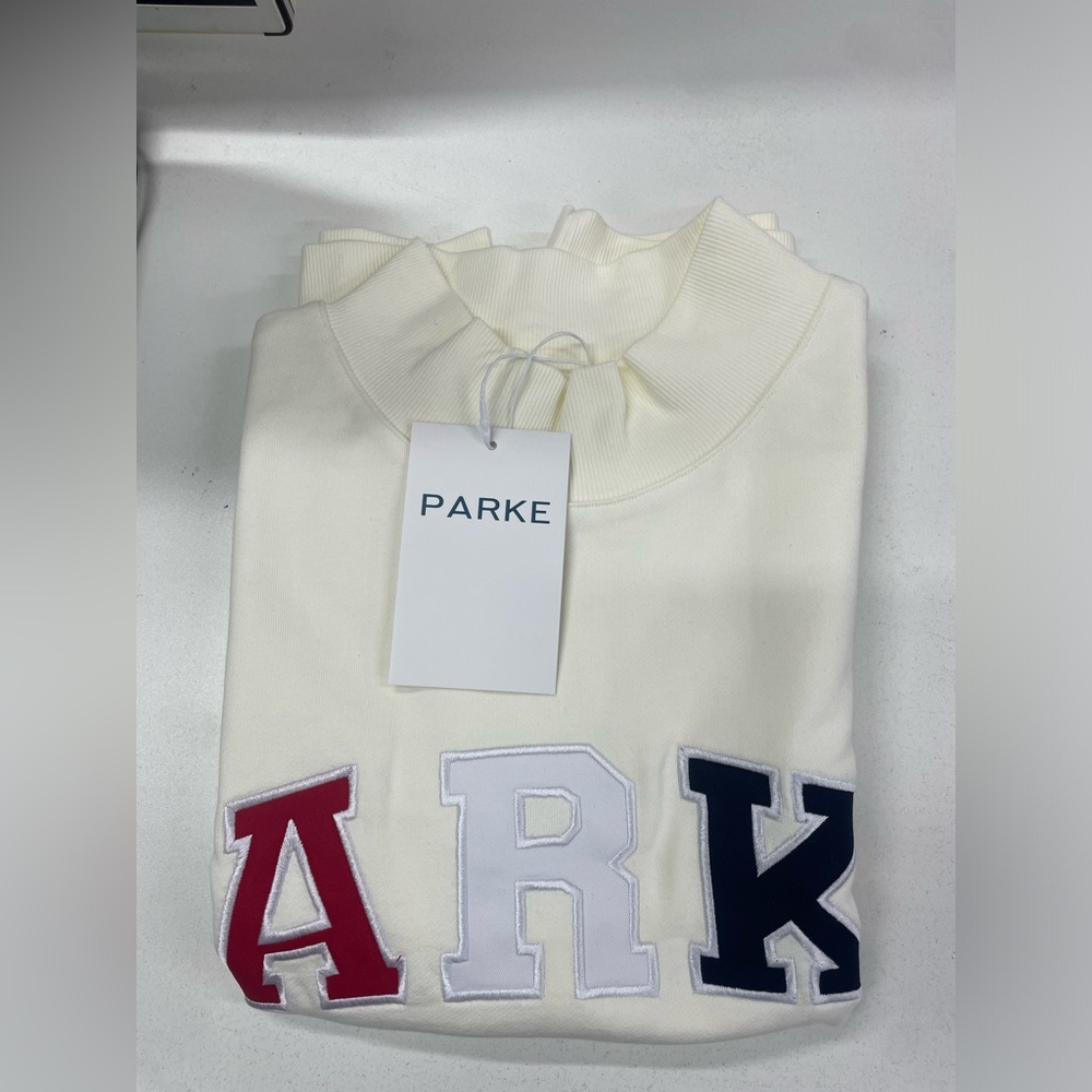 PARKE Ivory Sweatshirt with Colorful Lettering